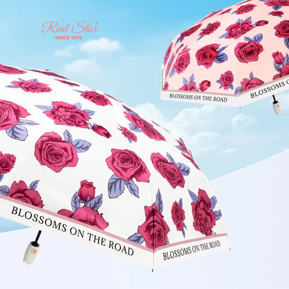 Blossoms on the road umbrella