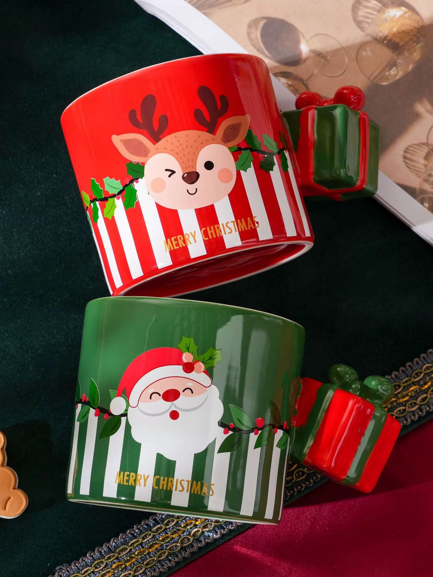 Christmas Gift Box Handle Mug