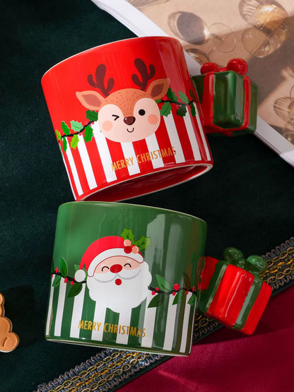 Christmas Gift Box Handle Mug