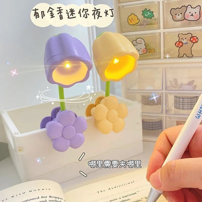 Mini Floral Clip Lamp