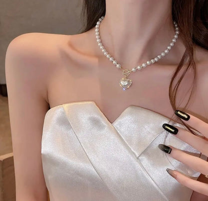 Pearl Heart Necklace