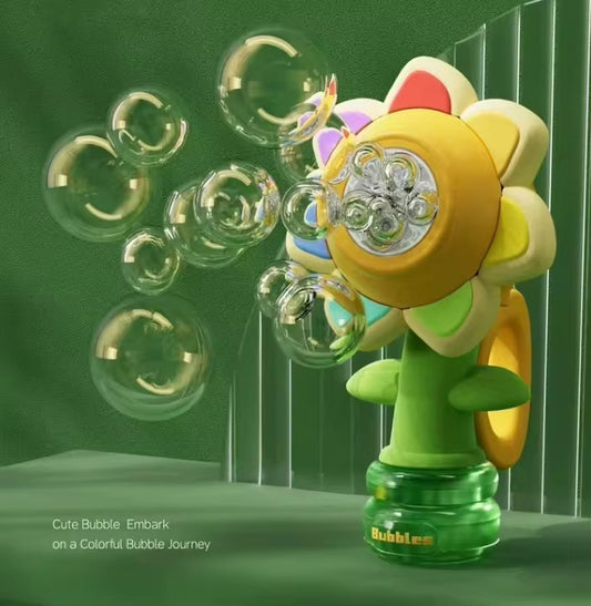 Sunflower bubble machine
