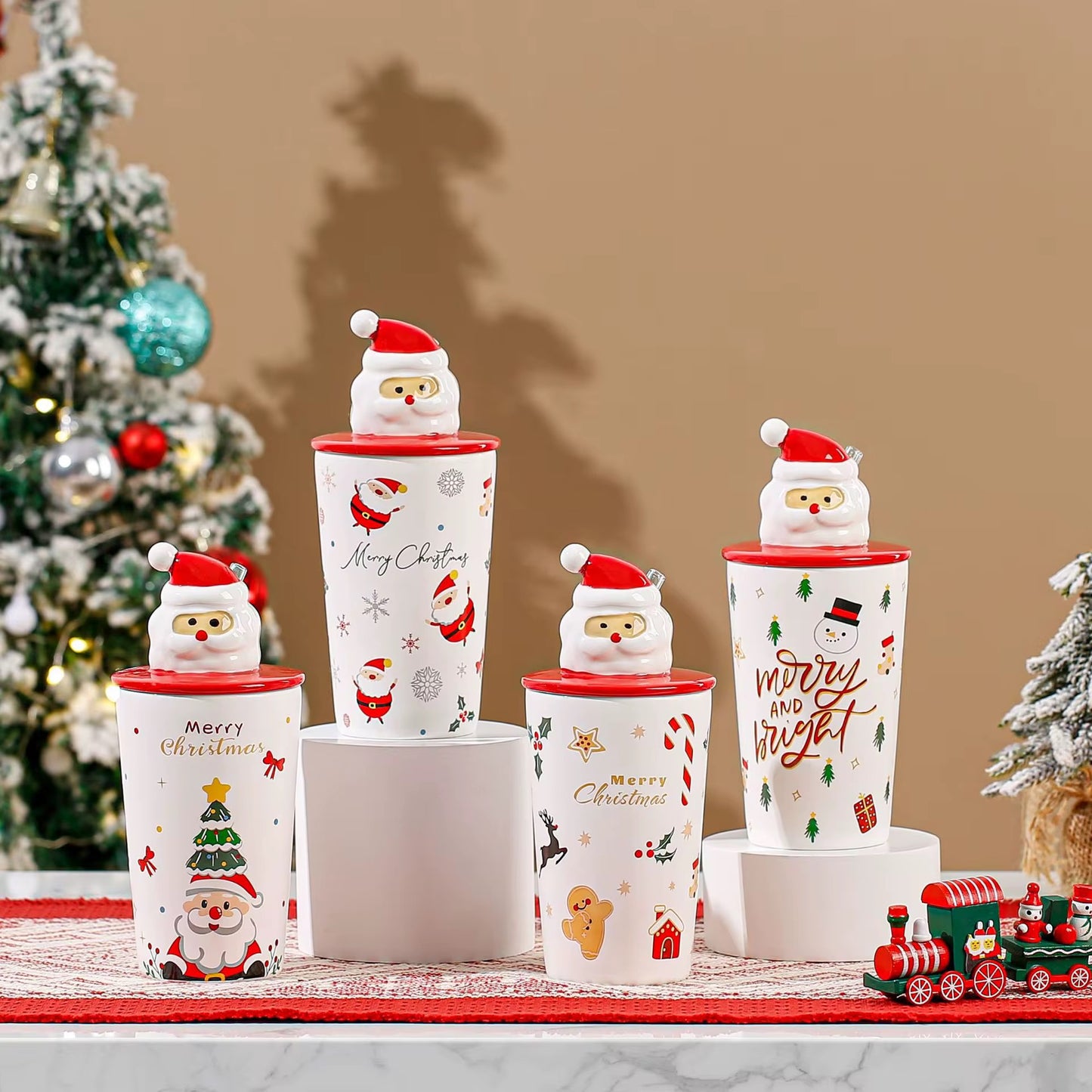 Christmas Tall Ceramic Tumbler