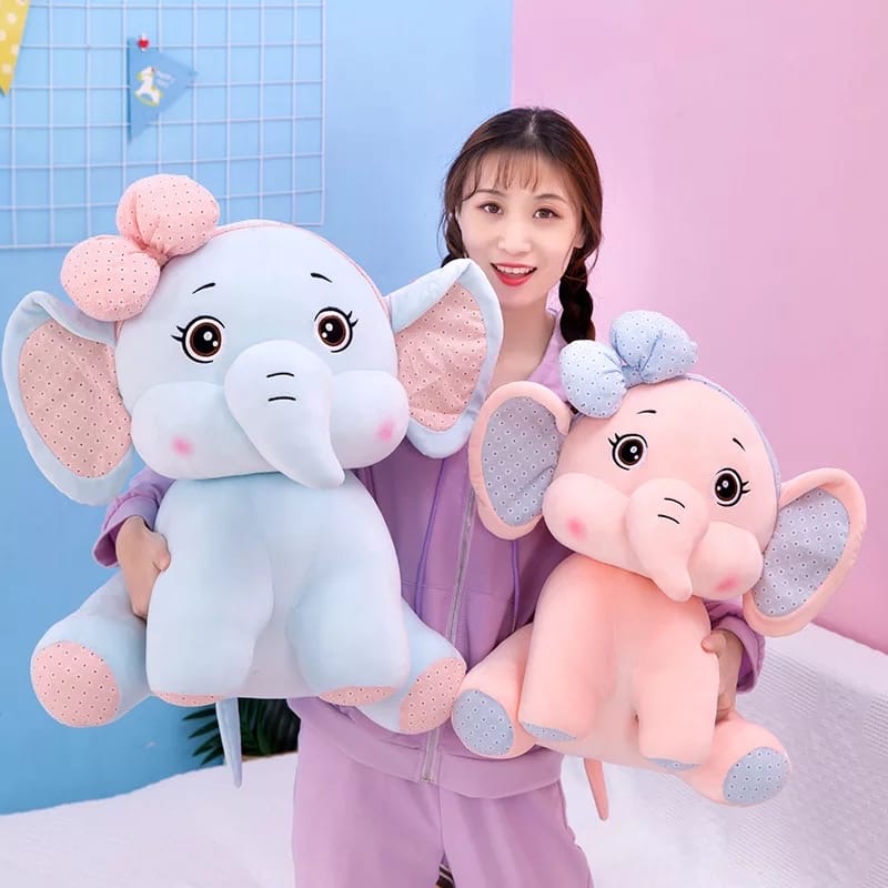 Bow Elephant Plush Toy