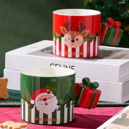 Christmas Gift Box Handle Mug