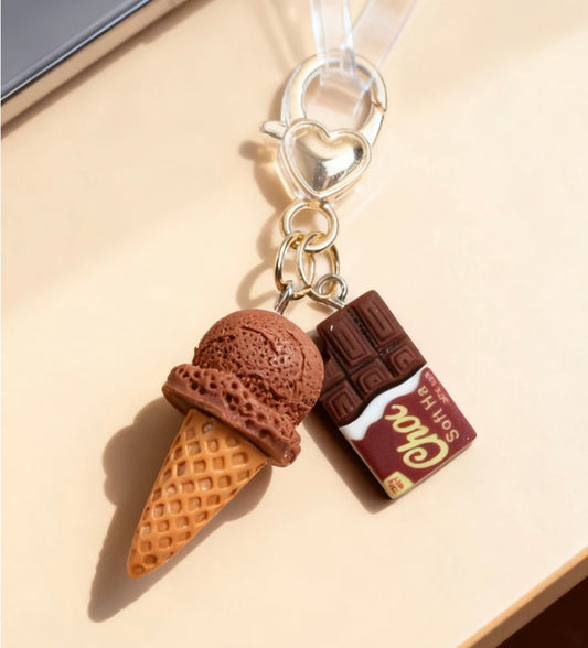 Ice Cream - Chocolate Bag Charm