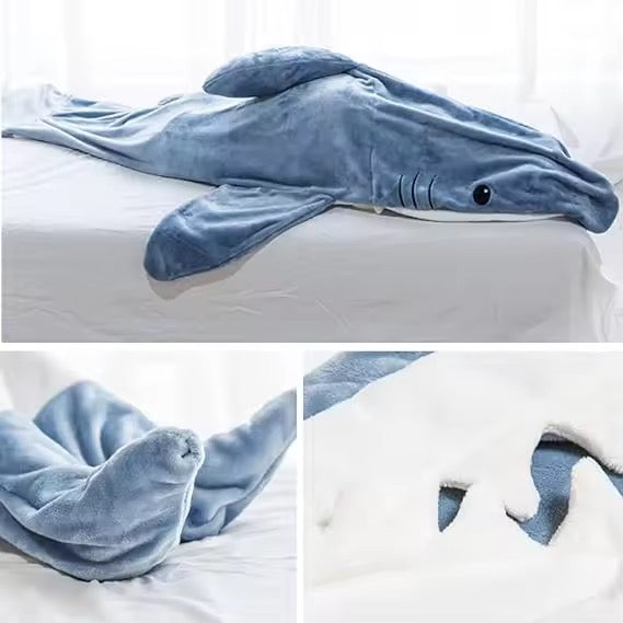 Shark Flannel Hoodie Blanket
