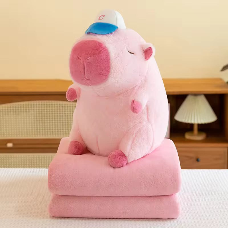 Capybara Blanket With Toy
