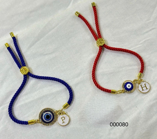 Customised Evil Eye Initial Rakhi / Bracelet