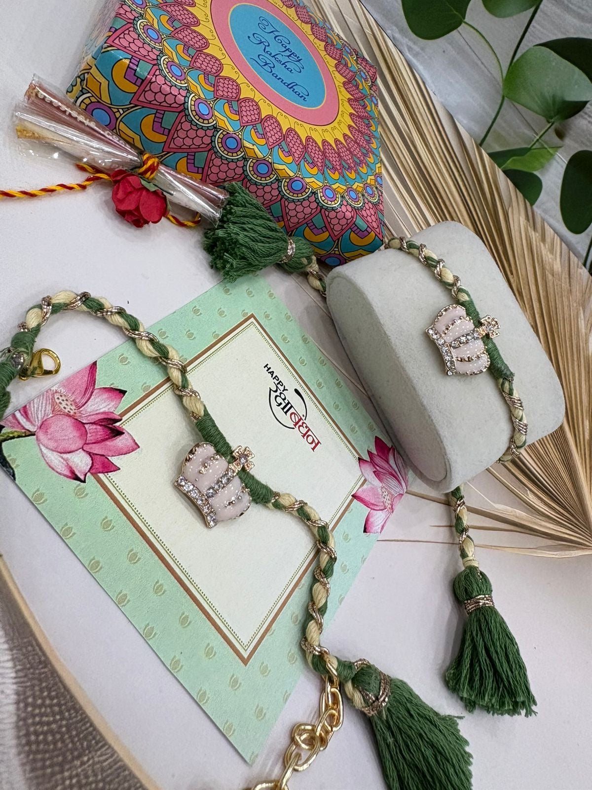 King - Queen Rakhi & Bracelet Lumba Set