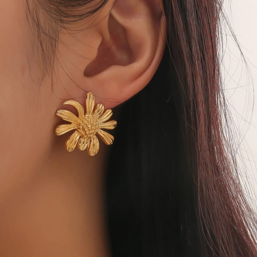 Sunflower Anti Tarnish Earrings