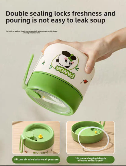 Insulated Panda Lunchbox cum food jar