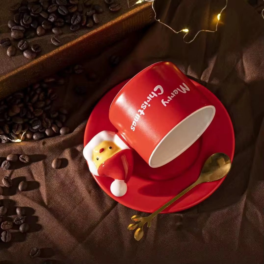 Santa Handle Cup & Saucer Set
