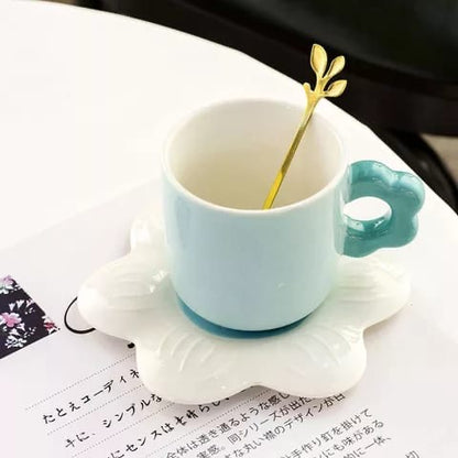 Pastel Sunflower Mug & Saucer Set