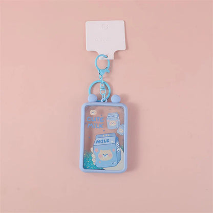 Kawaii Milk Carton Liquid Keycharm