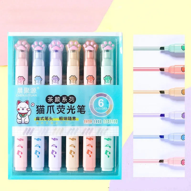 Paw Highlighters (set of 6)