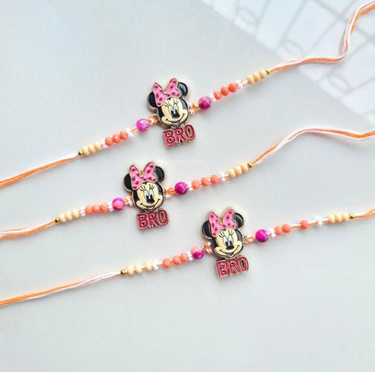 Kids Minnie Mouse Rakhi (Set of 3)