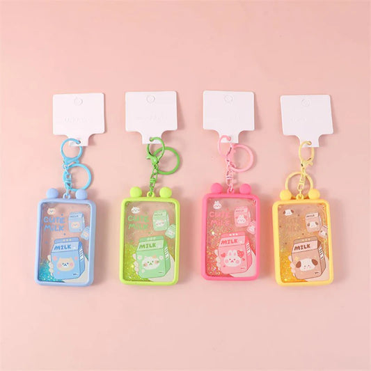 Kawaii Milk Carton Liquid Keycharm