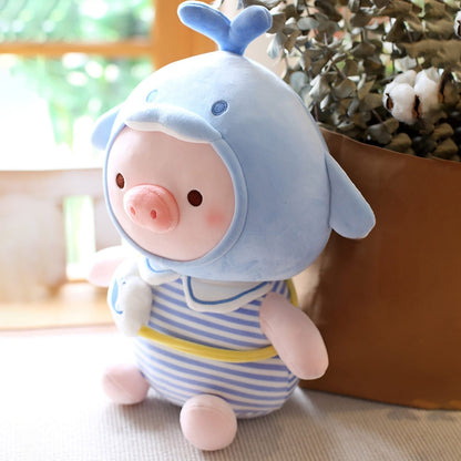 Dolphin Dressed Pig Plushie