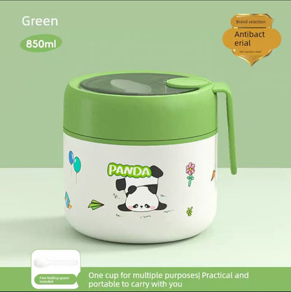 Insulated Panda Lunchbox cum food jar