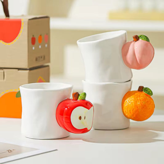 3D fruit Handle Ceramic Mug
