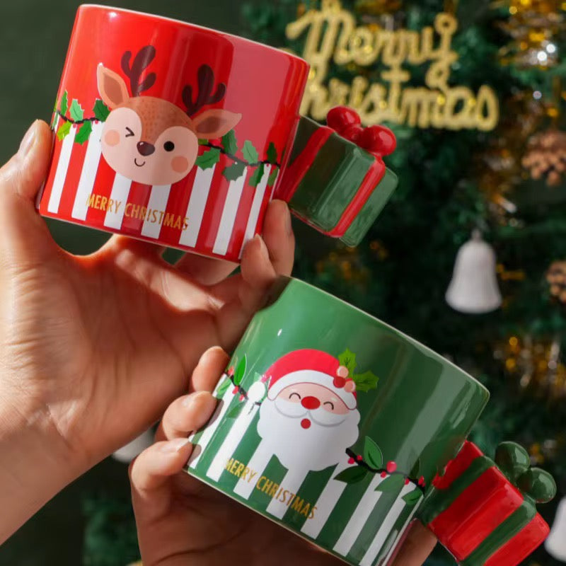 Christmas Gift Box Handle Mug