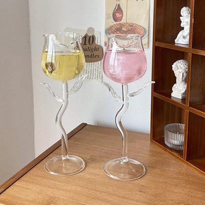 Rose Wine Glass