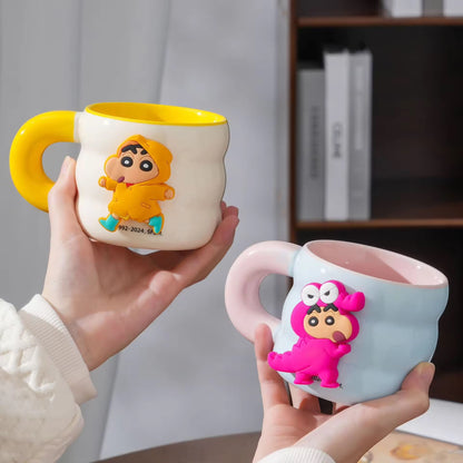 Crayon shinchan mug with magnetic charm
