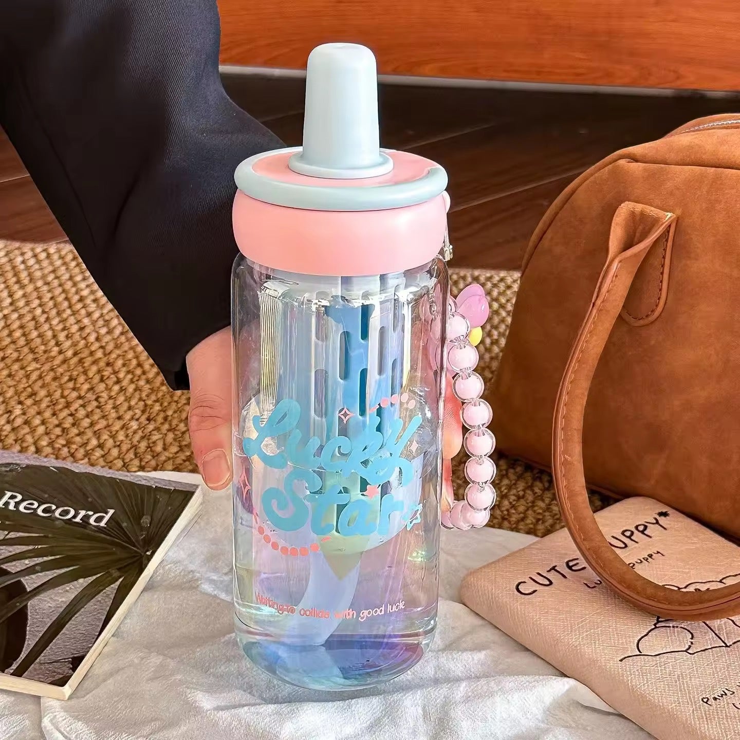 Pastel infuser glass cups