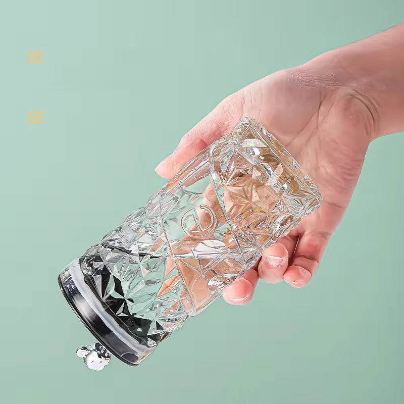 Glass Tumbler With Teddy LID