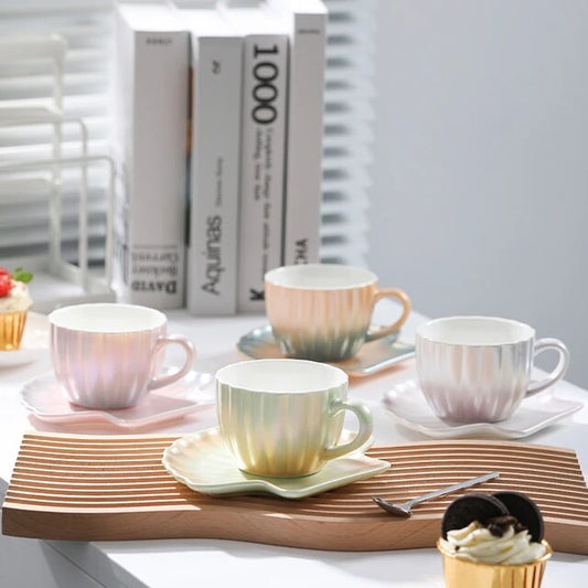 Pearl Glaze Gradient Cup & Saucer
