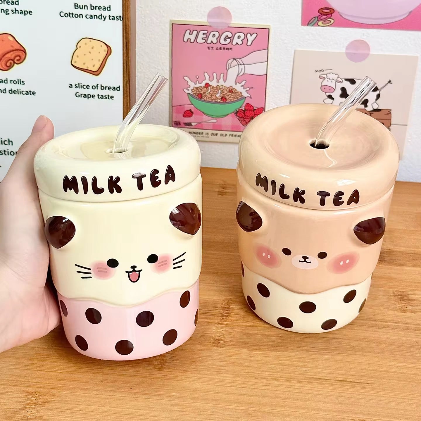 Boba Milk Tea Ceramic Mug