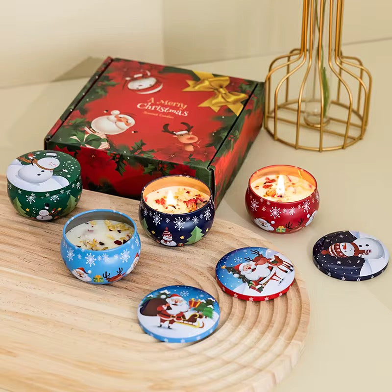 Dried Flowers Scented Candles (set of 4)