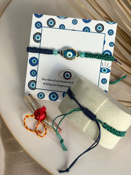 Premium Adjustable Knob Evil Eye Rakhi