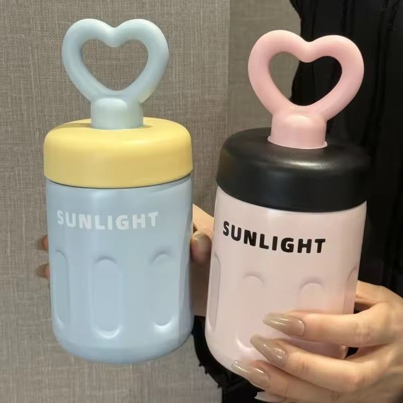 Heart Cap Pastel Flask