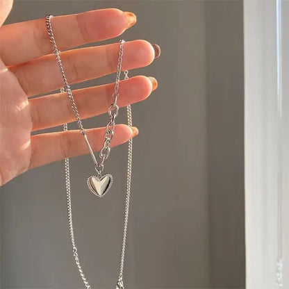 Korean Heart Pendant Necklace