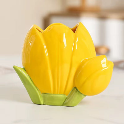 Pinteresty Tulip Ceramic Brush / Pen Holder