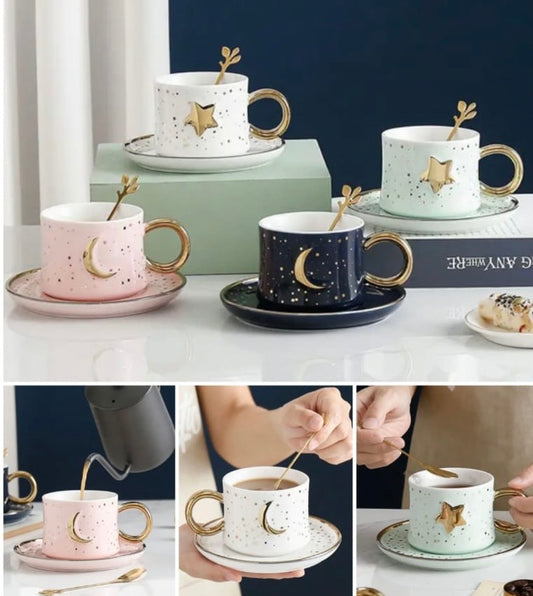 Moon - Star Mug & Saucer Set