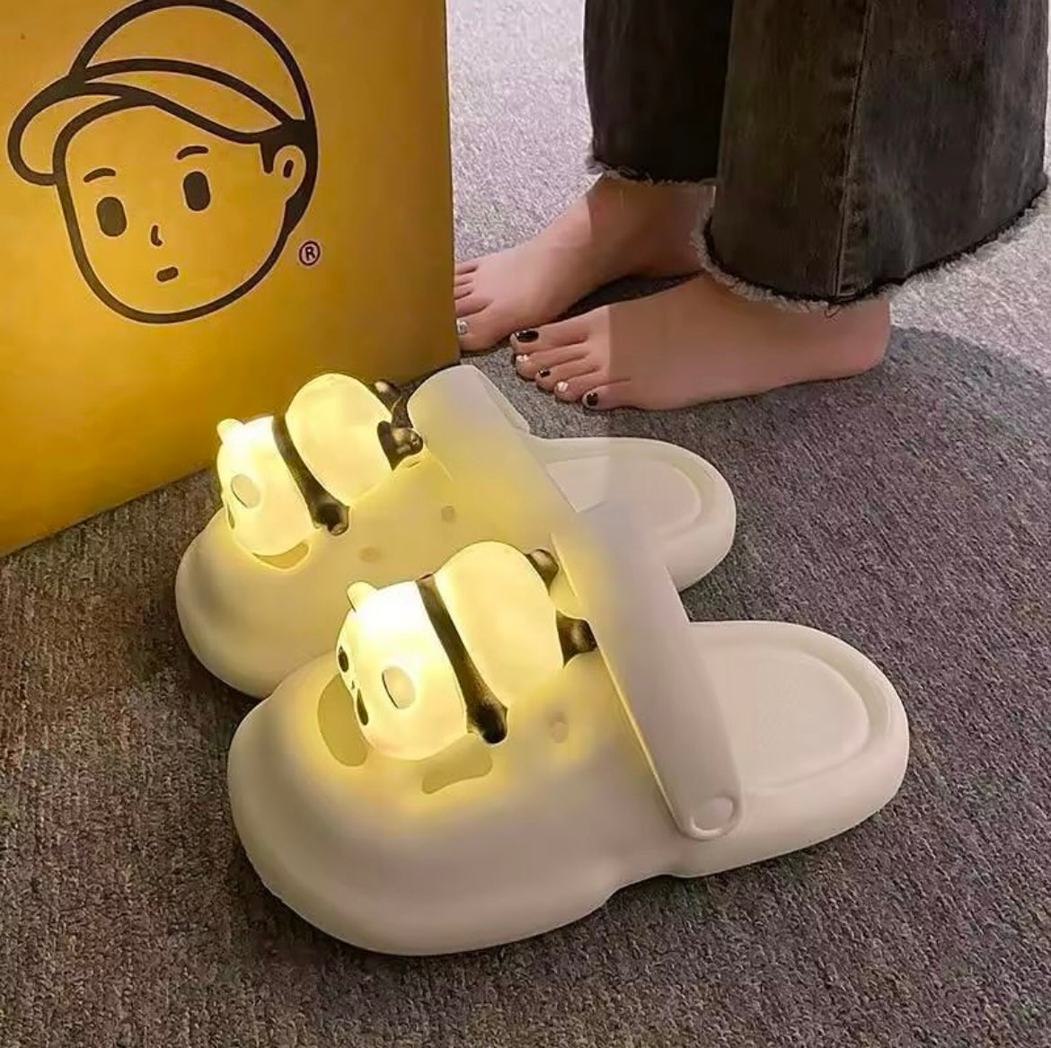 Panda LED slippers