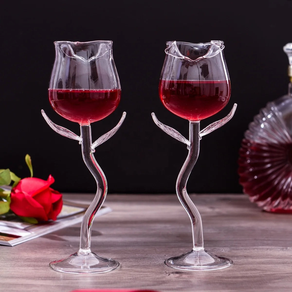 Rose Wine Glass