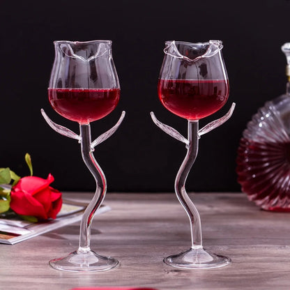 Rose Wine Glass
