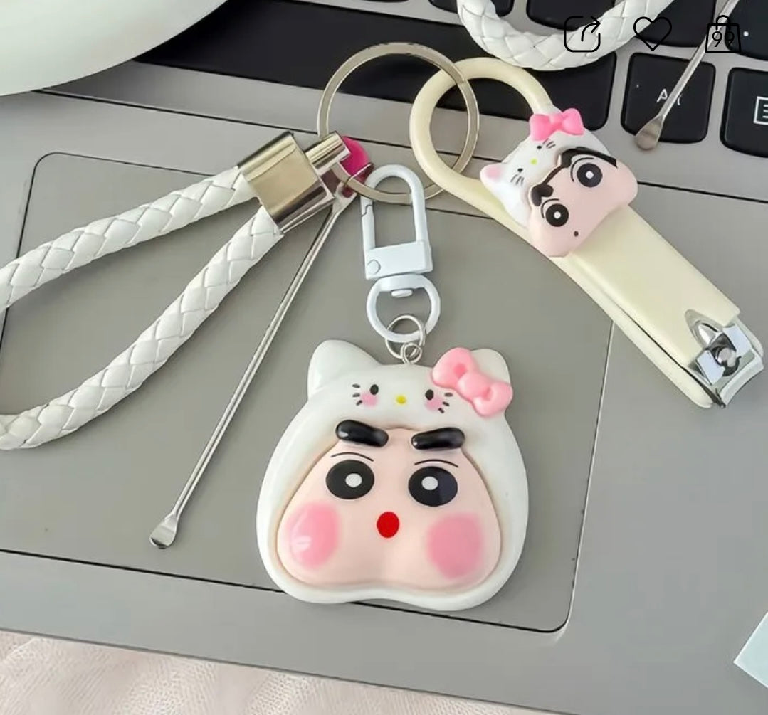 Sanrio x Shinchan 4 in 1 Keycharm