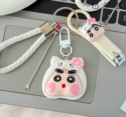 Sanrio x Shinchan 4 in 1 Keycharm