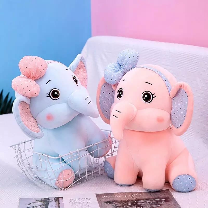 Bow Elephant Plush Toy