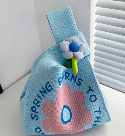 Spring bag with flower charm