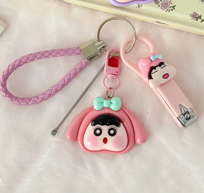 Sanrio x Shinchan 4 in 1 Keycharm