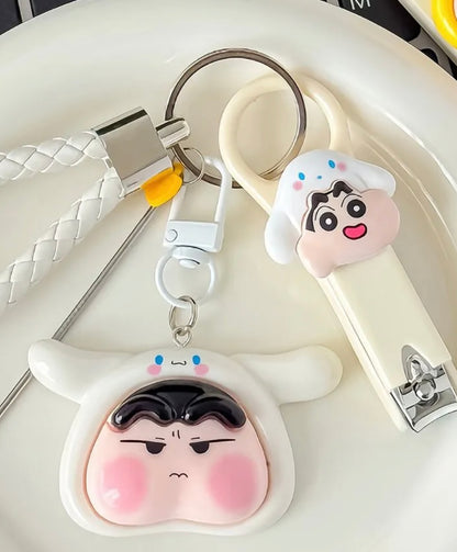 Sanrio x Shinchan 4 in 1 Keycharm