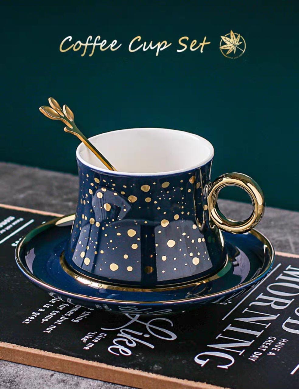Golden Polka Dot Mug Set