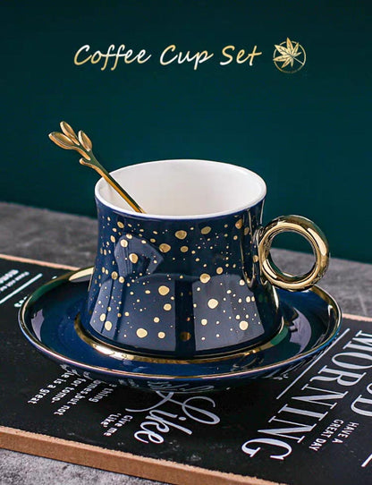 Golden Polka Dot Mug Set