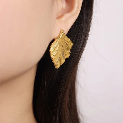 Leaf Anti Tarnish Earrings